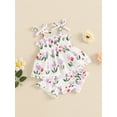 thumbnail image 5 of FEORJGP Kids Toddler Baby Girls Summer 2PCS Outfits 0 3M 6M 12M 18M Infant Sleeveless Camisoles Tulip Print Ruffled Hem Cami Tops PP Shorts Sets Newborn Fashion Cute Casual Clothes for Daily Vacation, 5 of 9