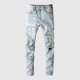 thumbnail image 4 of Pantalones cortos vaqueros de verano para hombre: holgados y casuales, tejido de poliéster, cintura elástica, múltiples bolsillos, moda/ocio, tallas S-XXXL., 4 of 4