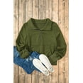 thumbnail image 5 of Redhotype Eco-Friendly Moss Green Quarter Zip Hoodie - Essential Stand Neck & Kangaroo Pocket!, 5 of 8