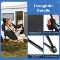 thumbnail image 2 of Spaco Portable Camping Hammock Chair with Retractable Footrest and Carrying Bag, Outdoor Folding Patio Chair, Black, 2 of 10
