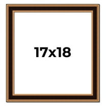 17x18 Frame Gold Brown Plein Air Vintage Solid Wood Picture Frame | 1.75 Inches Moulding Width |