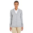 thumbnail image 1 of Suéter tipo cárdigan con botones y cuello de pico Pilbloc™ para mujer GREY HEATHER M harriton M425W, 1 of 1