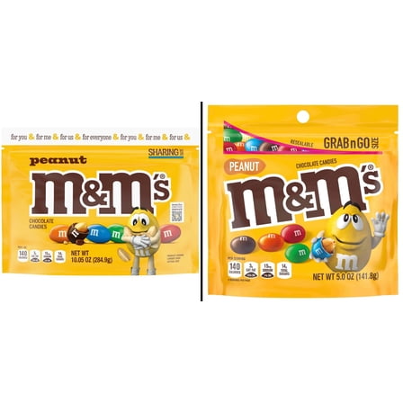 M&M'S Peanut Chocolate Candies 10.05 oz & M&M'S Peanut Milk Chocolate Candy 5 oz