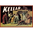 thumbnail image 2 of Unknown 18x13 Gold Ornate Wood Framed with Double Matting Museum Art Print Titled - Magicians: Kellar: The Witch, the Sailor and the Enchanted Monkey, 2 of 4