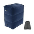 thumbnail image 1 of MasteelfCA 1Pc Inflatable Airplane Pillow Adjustable Height Footrest Pillow (Dark Blue), 1 of 7