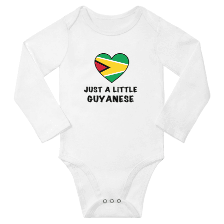 

Just a Little Guyanese Baby Long Sleeve Romper (White 6 Months)