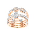 thumbnail image 3 of Juego de 3 anillos de con incrustaciones de circonita cúbica simple, joyería creativa, tamaño 9 Talla 9 Hugo Anillo de diamante de circón, 3 of 10