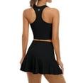 thumbnail image 7 of Sociala Women Tennis Dresses Set With Shorts and Pockets Golf Workout Outfits Skirts Sets, 7 of 7