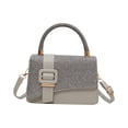 thumbnail image 2 of Bolso de mano para mujer, bolsa de regalo de cumpleaños, bolso informal, portátil, elegante bolso de viaje Gris, 2 of 9