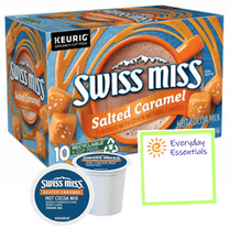 Swiss Miss Salted Caramel Hot Cocoa, 10 K-Cup Pods Bundled with Everyday Essentials Note Pad