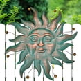 thumbnail image 2 of Large Metal Sun Wall Art Decor - 26 Inches Rustic Retro Sun Wall Sculpture Statues Wall Hanging Decoration for Indoor Outdoor, Garden, Home, Farmhouse, Fence Balcony Patio and Bedroom, 2 of 11
