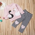 thumbnail image 3 of Kids Baby Girls Outfit Top T-shirt Long Sleeve Pants Set Cotton Toddler Autumn Clothes Tracksuit, 3 of 9