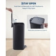 thumbnail image 5 of Roromall 8 Gallon Kitchen Trash Can, Stainless Steel Garbage Can with Lid and Inner Bucket, Step-On Square Trash Bin for Home Office Bedroom Bathroom Laundry Room, 30 L, 5 of 8