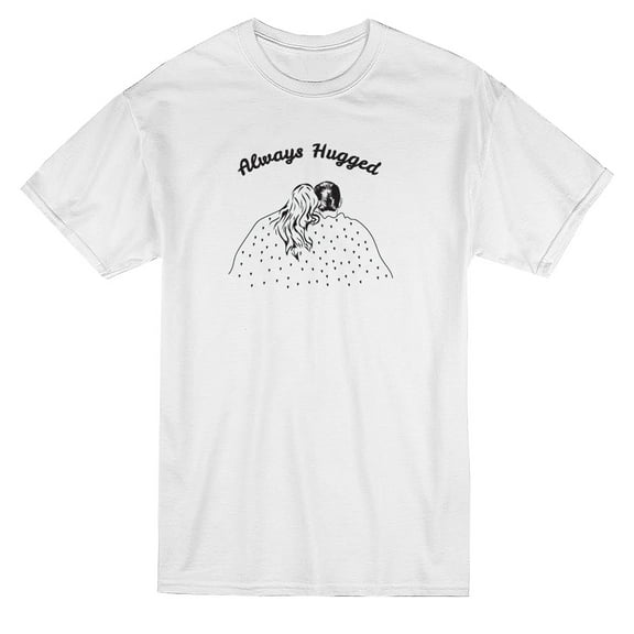 Always Hugged Love Romantic Graphic Men White T-Shirt, Male Small