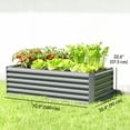 thumbnail image 3 of Outsunny Galvanized Raised Garden Bed, 6' x 3' x 2' Planter Box, Light Grey, 3 of 10