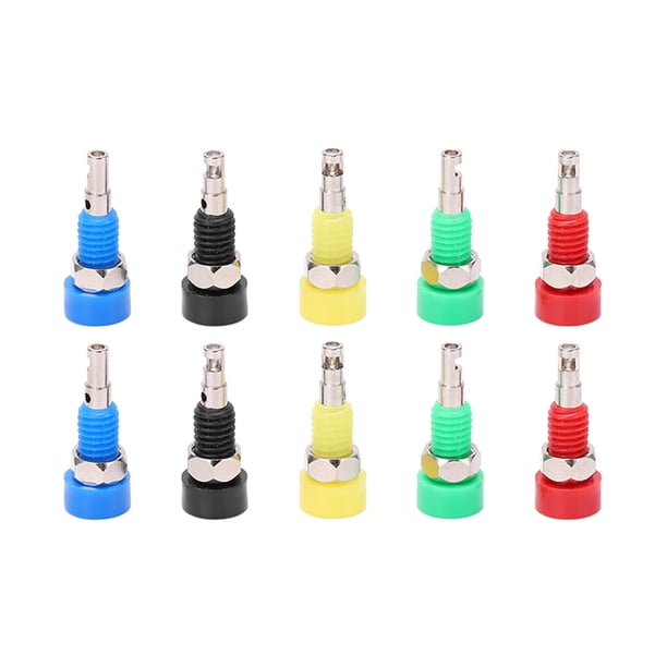 10 conectores banana hembra de 2 mm para panel adaptador, miniposte de conexión para instrumentos electrónicos.