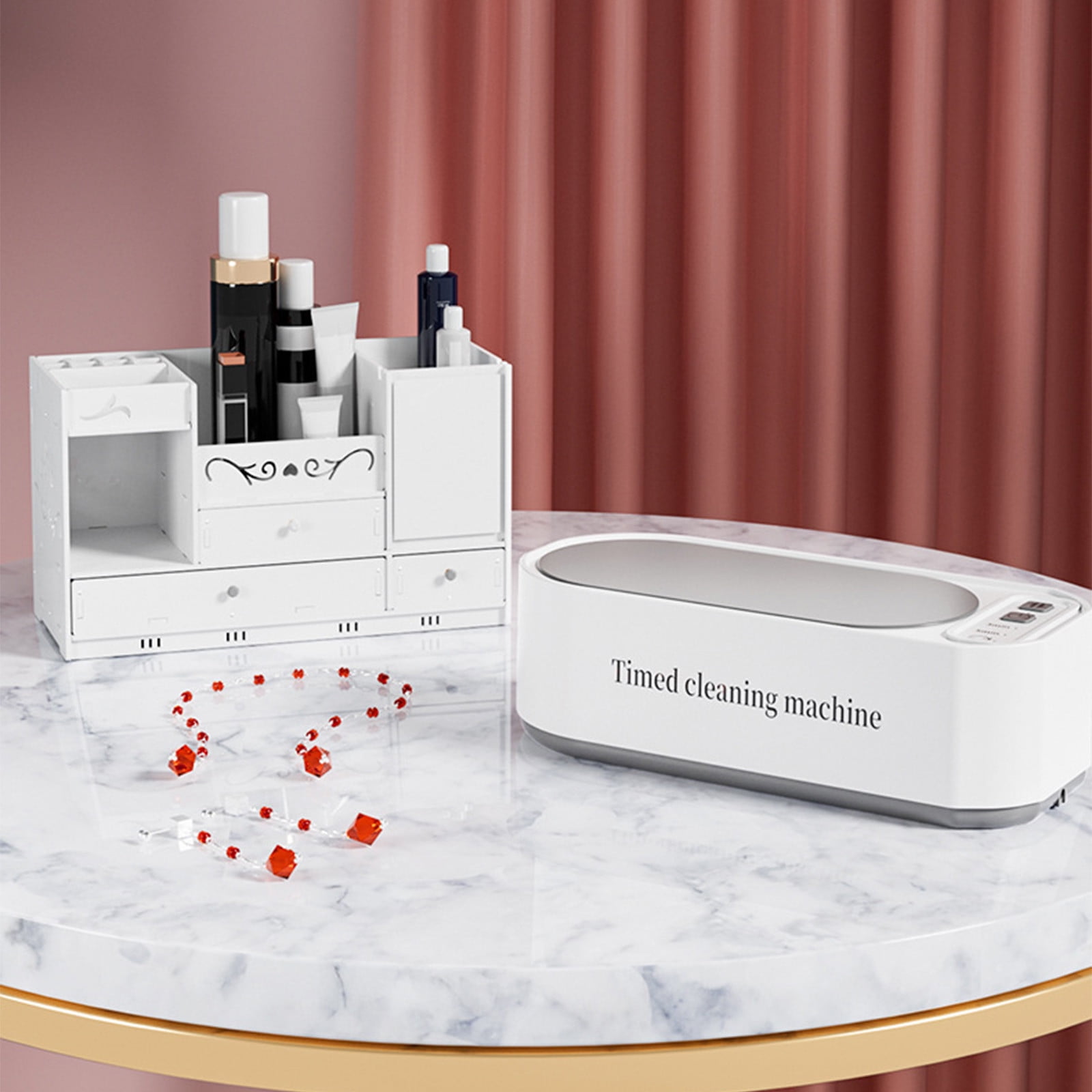 TaTaai 2Pcs Jewelry Cleaner, 3-Speed Cleaner Machine for Jewelry, Eyeglasses, Rings, Watch Strap, Dentures