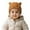 Coffee, variant on Cute Embroidered Cat Knit Hat for Kids, Warm Winter Beanie with Soft Yarn Ear Flaps, Sequin Cat Ears Design, 3-8 Years, Outdoor Snow Ski Skull Cap