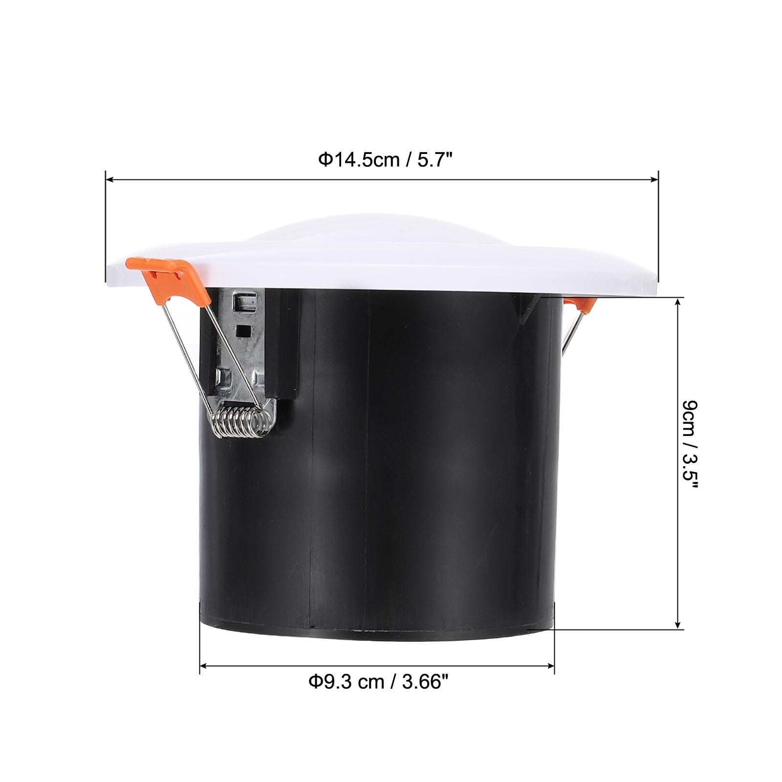 Uxcell 4" Round Air Vent Spring Loaded ABS Adjustable Soffit Exhaust Vent for Home Office Ventilation White Black