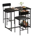 thumbnail image 1 of 36" Bar Height Dining Table Set for 2 - 3-Tier Storage Kitchen Table w/2 Upholstered Chairs, 1 of 9