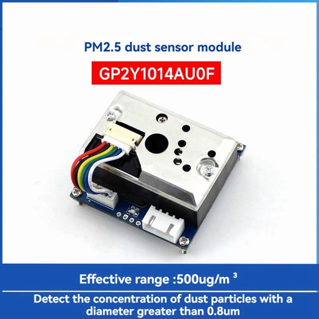 Monitor de Calidad del Aire con Sensor de Polvo GP2Y1010AU0F para Medir PM2.5 con un Diámetro Superior A 0.8 Μm