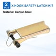 thumbnail image 3 of 2Pcs Hook Safety Latch Kit, 2.5"x 1" Carbon Steel Towing Receiver Hitch Replacement for Clevis Truck Trailer Crane Towing Lifting Hook (0.1" Thick, 2 Ton), 3 of 7