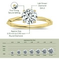 thumbnail image 5 of ALLORYA IGI Certified 0.75 Carat Solitaire Round Lab Grown White Diamond Textured Shank Engagement Ring for Women in 18K Solid Yellow Gold, Size 5, 5 of 6