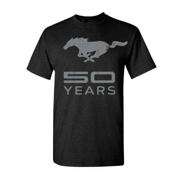 Tee Hunt Ford Mustang 50 Years T-Shirt Anniversary Licensed Shirt
