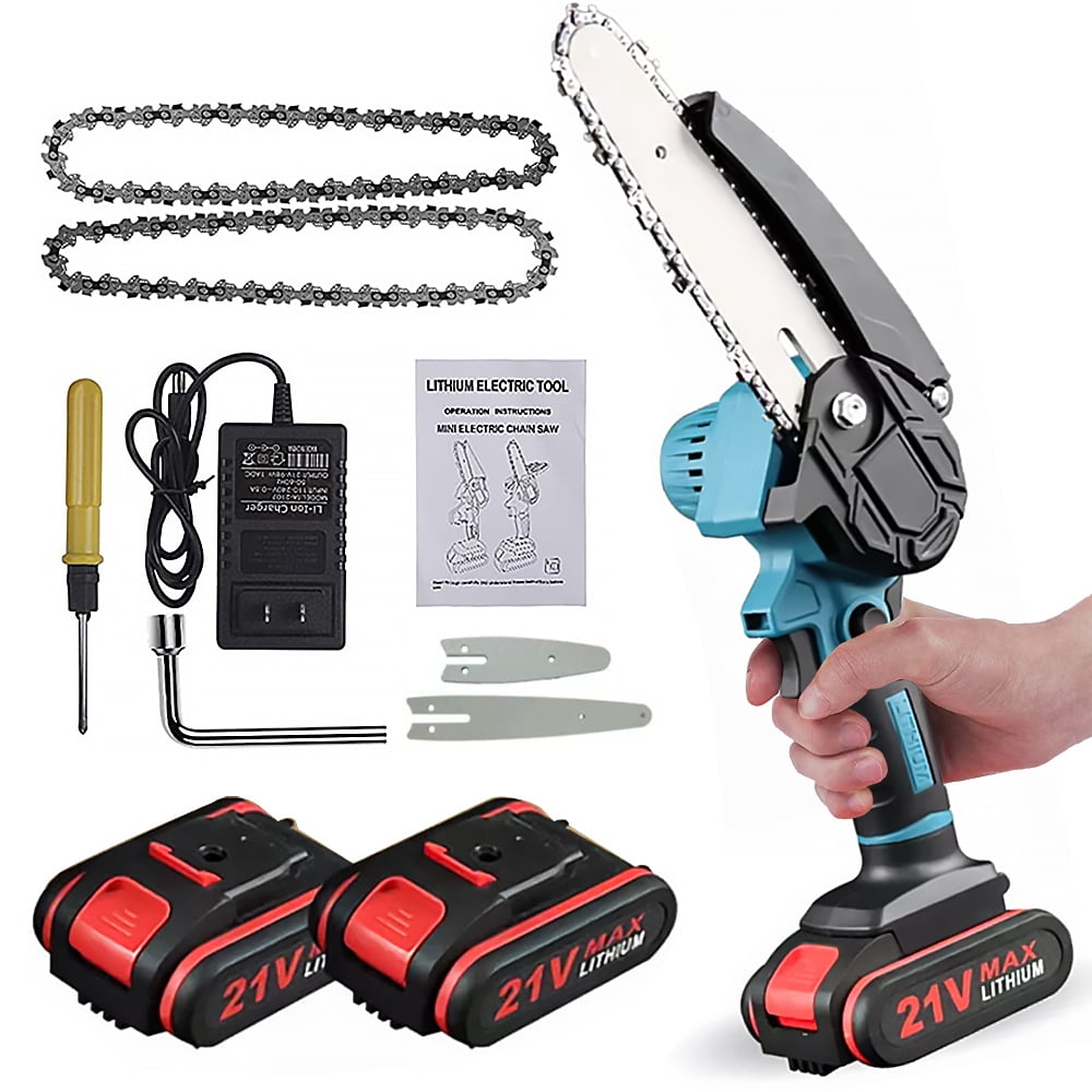 Mini Chainsaw 6inch with 2 Battery,Jorocks Cordless Power Chain Saws