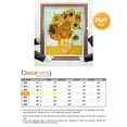 thumbnail image 6 of DECORARTS - Twelve Sunflowers, Vincent Van Gogh Art Reproduction. Acid Free Cotton Canvas Giclee Print w/ Bronze Frame&Mat for Wall Decor. Framed Size: 35x29 in, 6 of 7