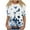 C03, variant on Mikilon Women 1/2 Sleeves Casual Shirts Pullover Loose Tops Floral Print Blouses