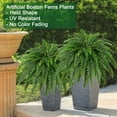 thumbnail image 3 of Artificial  Fern Bush Set of 2 Large Faux Plants for Indoor Outdoor Decor, 45 Inch Realistic Greenery with 55 Branches Each, 3 of 6