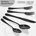 thumbnail image 4 of Huloretions 20 Piece Gold Silverware Set for 4, Stainless Steel Flatware Set Include Spoons Forks Knives Tableware Utensil Set,Durable Home Kitchen Eating Tableware Set, 4 of 8