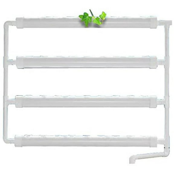 PreAsion Hydroponic Plant Site Grow Kit Wall Mounting Type Vegetable Planting 4 Pipes 36 Holes