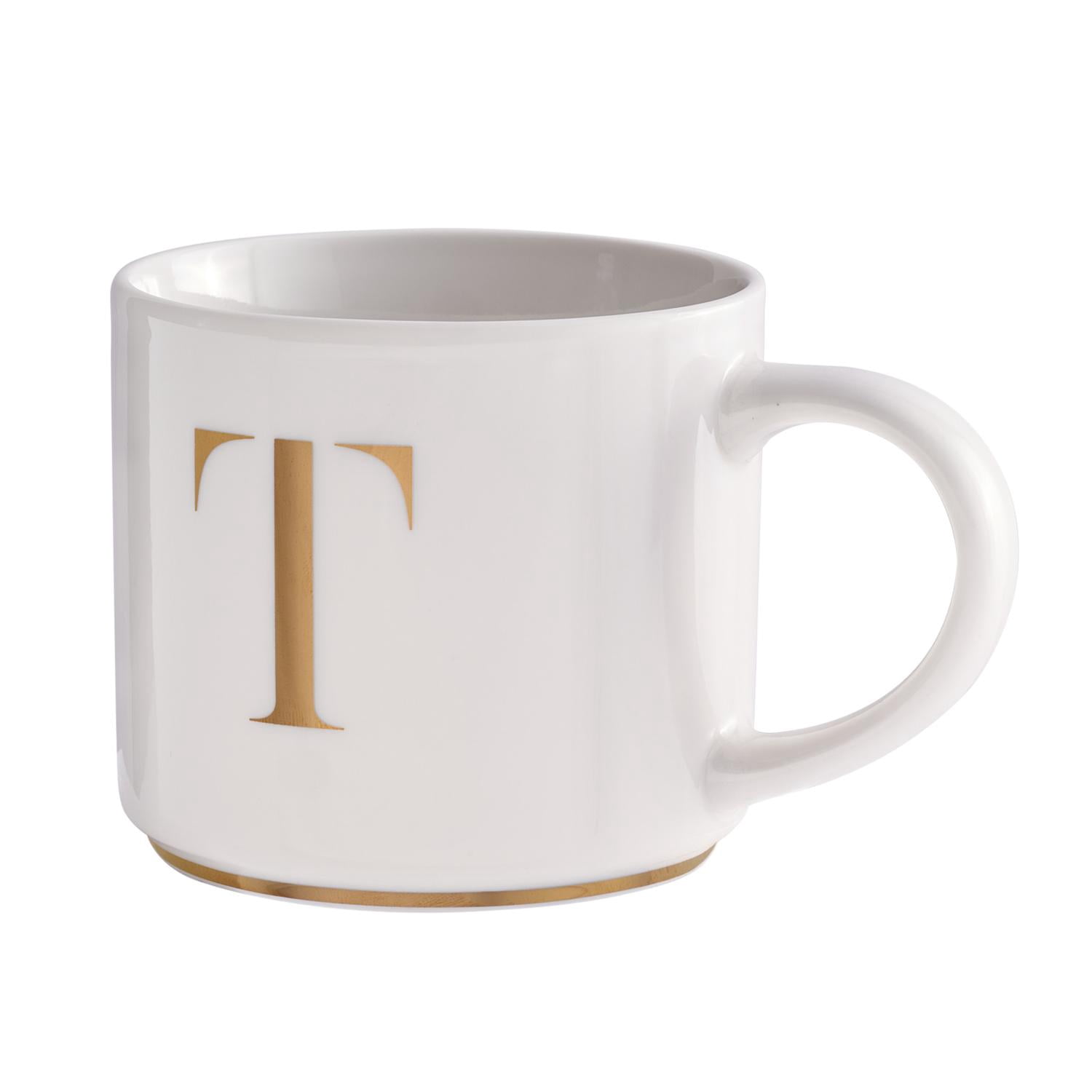 COLLECTIVE HOME - Tazas de cerámica con monograma, tazas de café con inicial dorada de 15 onzas, elegantes tazas de té del alfabeto, elegante taza personalizada con caja de regalo, taza COLLECTIVE HOME - Tazas de cerámica con monograma, tazas de café con inicial dorada de 15 onzas, elegantes tazas de té del alfabeto, elegante taza personalizada con caja de regalo, taza