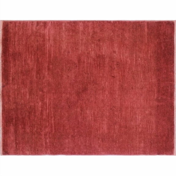 Overdyed Ahyan Rust/Rust Rug, 4'3" x 5'9"
