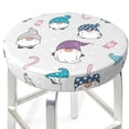 thumbnail image 3 of Hirioo cute winter Gnome for Round Bar Stool Seat Covers Washable Stool Cushion Slipcover Elastic Bar Chair Covers for 12-14 Inch Chair-12 inch, 3 of 7