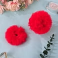 thumbnail image 2 of LQQBOX 2Pcs Pompoms Furry Faux Fur Hair Scrunchies Artificial Fur Hair Elastic Hair Band Rope Wristband Ponytail Accessories (Red), 2 of 7