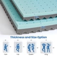 thumbnail image 2 of MARNUR 2 Inch Egg Crate Mattress Topper Queen, Reversible Memory Foam Mattress Topper with Soft & Firm Sides, Breathable Design for Pressure Relief, 60" x 80", 2 of 12