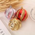 thumbnail image 3 of 12 Pcs Christmas Hand-Painted High-End Colorful Balls Threaded Painted Balls Christmas Ornaments Christmas Tree Decoration Pendants,6cm Red 12 Pcs/Box, 3 of 6