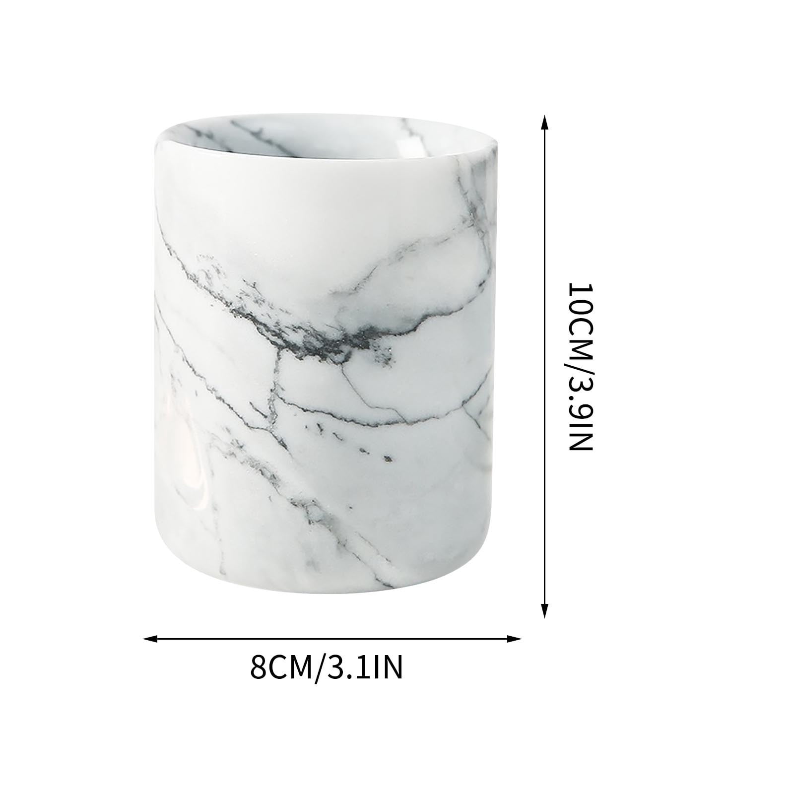 Natural Marble Nordic Ins Candle Holder, Luxury Decorative Tealight Candle Cup, Multi-Purpose Home Decor Jar for Vanity, Bathroom Shelf, Housewarming & Holiday Gift