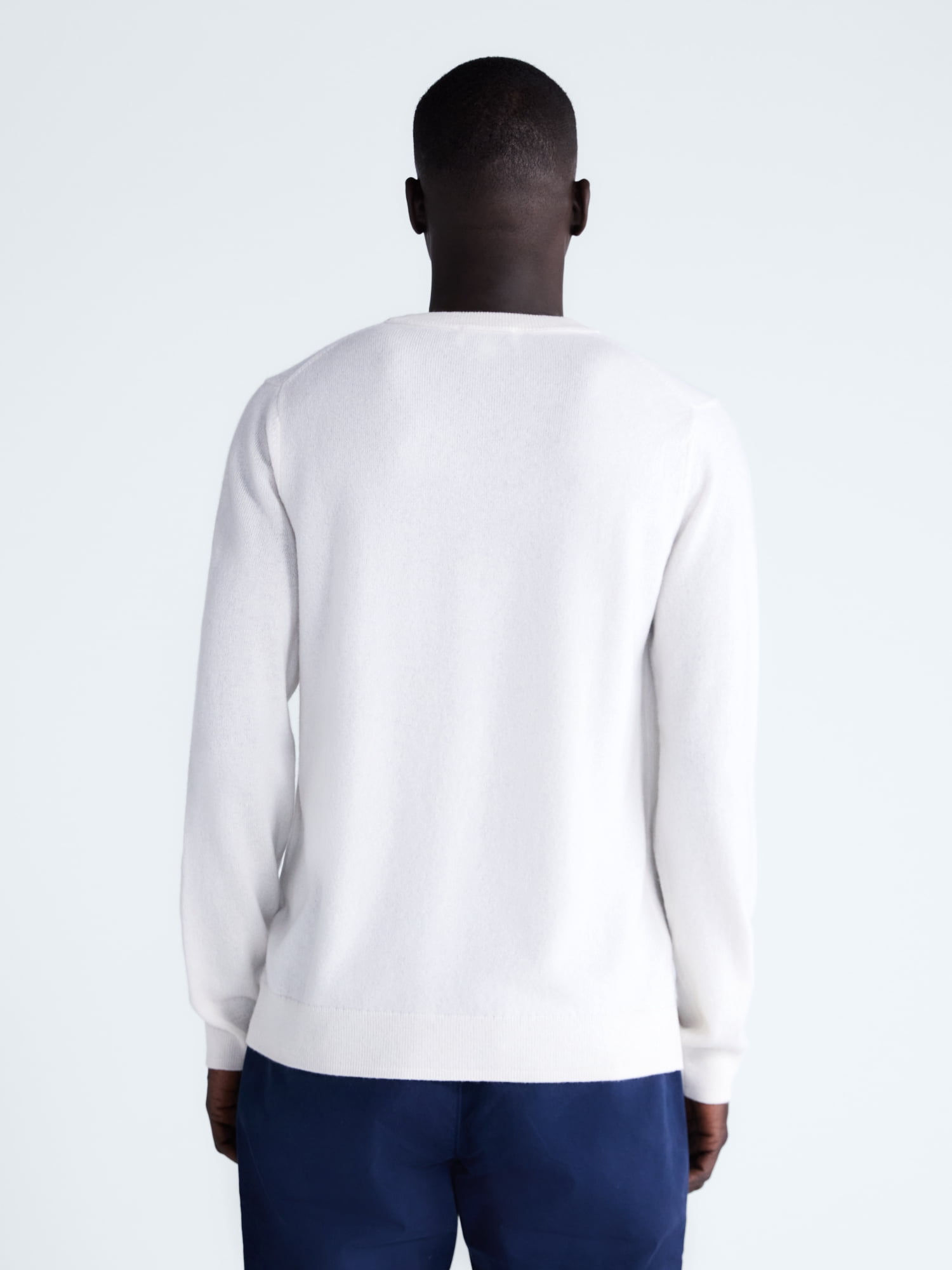 Free Assembly Men’s Cashmere Crewneck Sweater with Long Sleeves, Midweight, Sizes XS-2XL