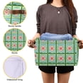 thumbnail image 3 of Yayeee Canvas Storage Basket with Handles for Shelves Fabric Bins Closet Organizer, Green Blossom Mosaic, 3 of 8