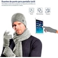 thumbnail image 4 of Juego de Gorro Bufanda y Guantes de Pantalla Táctil Bluelander Unisex Gris, 4 of 4