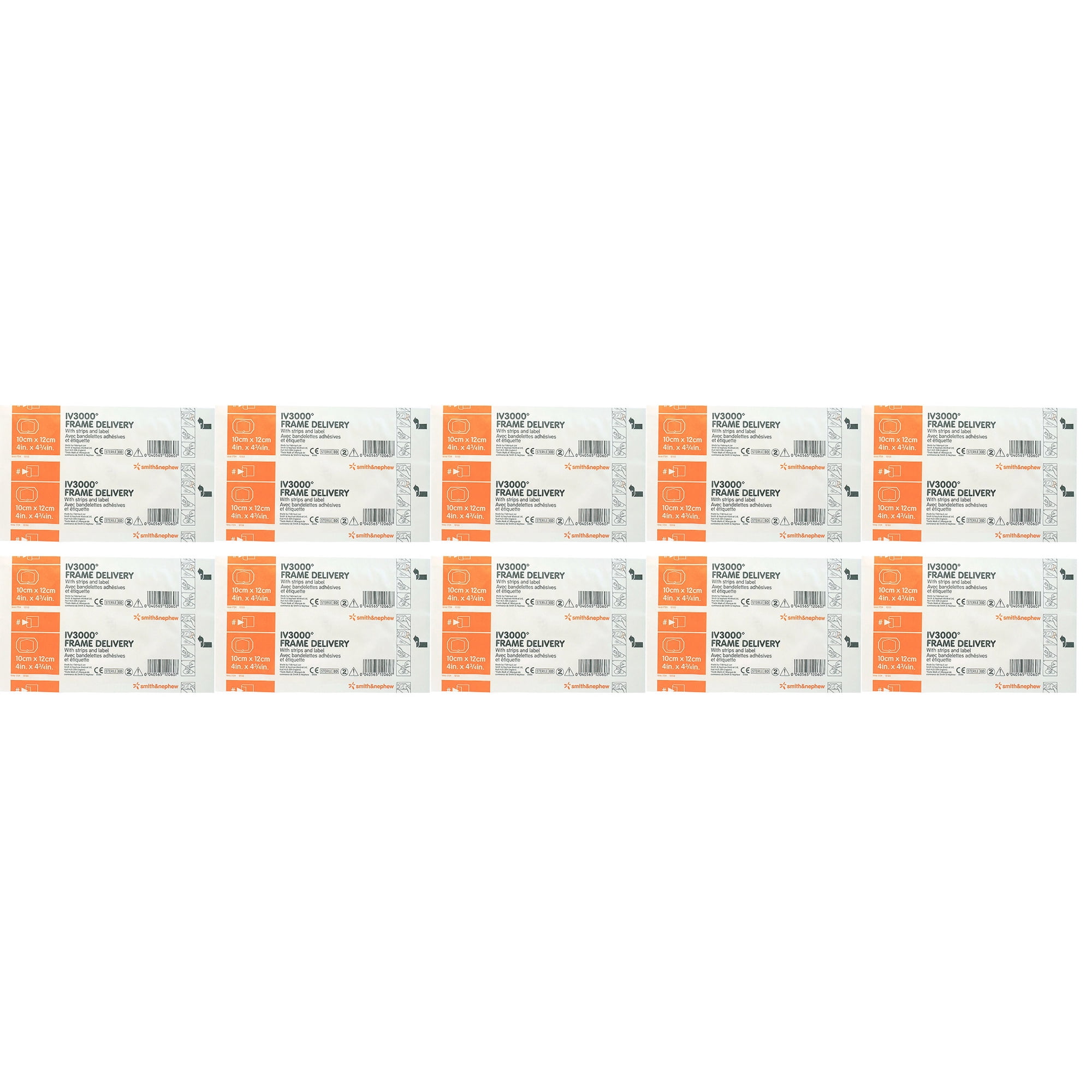 IV3000 Frame Delivery Transparent Dressing 4" x 4 3/4" - Pack of 10