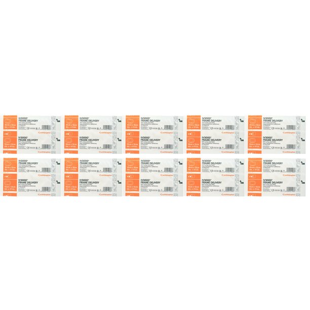 IV3000 Frame Delivery Transparent Dressing 4" x 4 3/4" Pack of 10