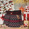 thumbnail image 6 of Kdxio red Minimalist Snowflake Christmas Drawstring Bags Xmas Buffalo Plaid Candy Bags Linen Treat Bags Christmas Gift Bags for Presents-Black, 6 of 8