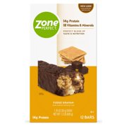 (2 pack) (2 Pack) ZonePerfect Protein Bars, Fudge Graham, 14g of Protein, Nutrition Bars With Vitamins & Minerals, Great Taste Guaranteed, 12 Bars