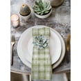 thumbnail image 2 of Sage Green Plaid Cloth Napkins Set of 8 Reusable Dinner Napkins, Modern Art Checkered Farmhouse Cocktail Napkin Washable Table Napkins for Wedding/Holiday Party/Baby Shower 20"x20", 2 of 7