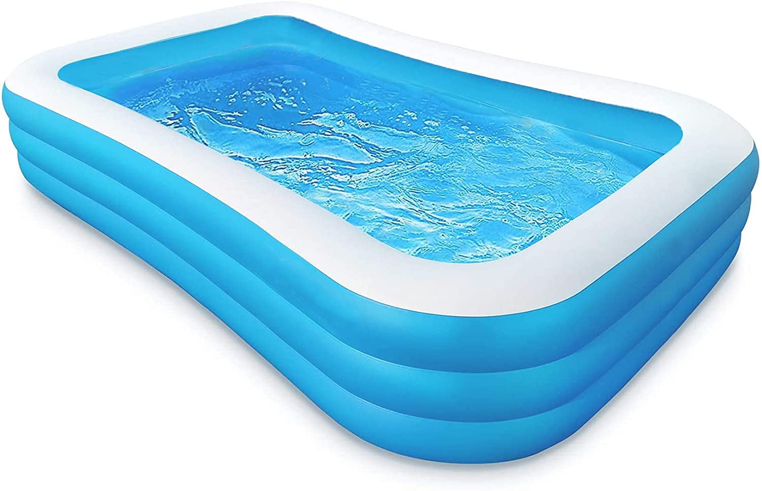 120" x 72" x 22" NEW! Inflatable 10' Foot Rectangular Family Pool Play Day 